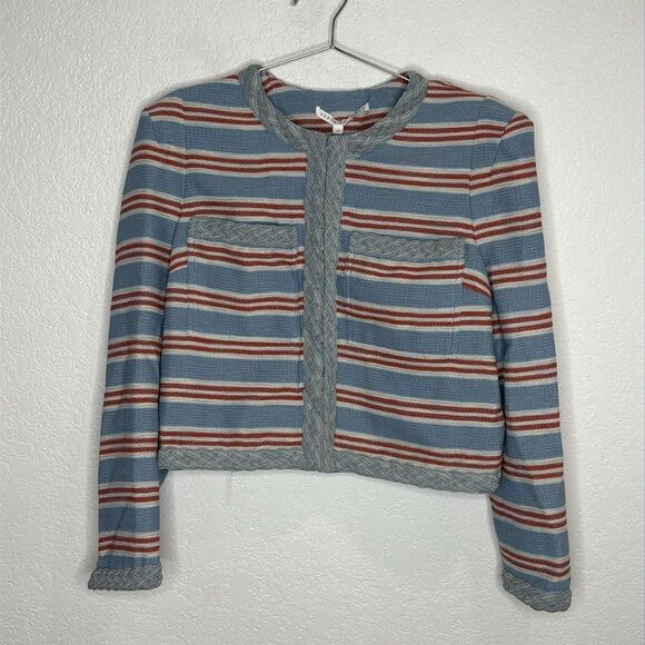 NWT VERONICA BEARD Arrowe Jacket Striped Size 16 - Picture 2 of 16